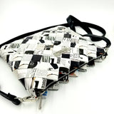 "SERENA" Messenger & Cross Body Bag Black&White - By Hands from Claudia
