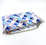 "IRIS" Purse with Silver Chain Blue - By Hands from Claudia