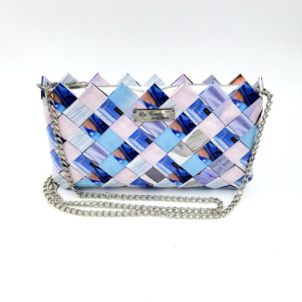 "IRIS" Purse with Silver Chain Blue - By Hands from Claudia