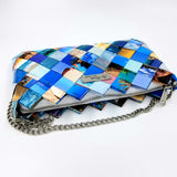 "IRIS" Purse with Silver Chain Blue - By Hands from Claudia