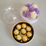 Aranjament 2 în 1 Flori și Ciocolată - By Hands from Claudia