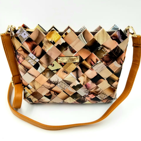 "SERENA" Messenger & Cross Body Bag Brown - By Hands from Claudia