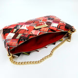"IRIS" Purse with Gold Chain Red - By Hands from Claudia
