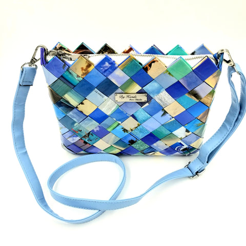 "SERENA" Messenger & Cross Body Bag Blue - By Hands from Claudia