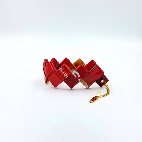 Elena Bracelet / Book Sign - Red - By Hands from Claudia